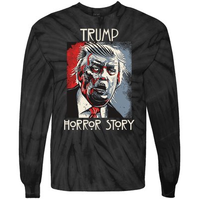 American Trump Horror Horror Story 2016 Zombie Election Tie-Dye Long Sleeve Shirt