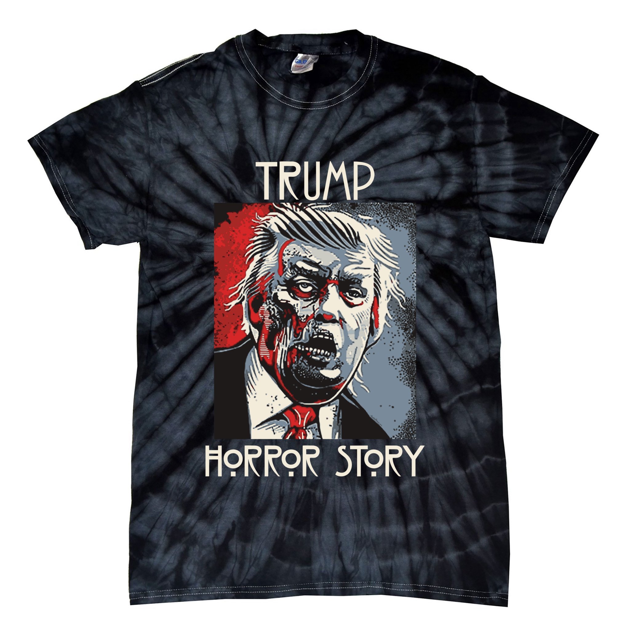 American Trump Horror Horror Story 2016 Zombie Election Tie-Dye T-Shirt