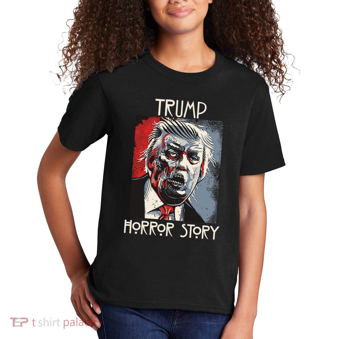 American Trump Horror Horror Story 2016 Zombie Election Kids T-Shirt