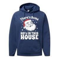 ThereS Some HoS In This House Funny Christmas In July Gift Performance Fleece Hoodie