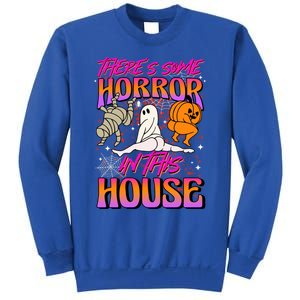 Theres Some Horrors In This House Ghost Pumpkin Halloween Gift Sweatshirt