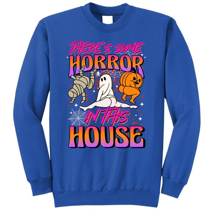 Theres Some Horrors In This House Ghost Pumpkin Halloween Gift Sweatshirt