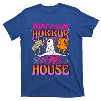 Theres Some Horrors In This House Ghost Pumpkin Halloween Gift T-Shirt