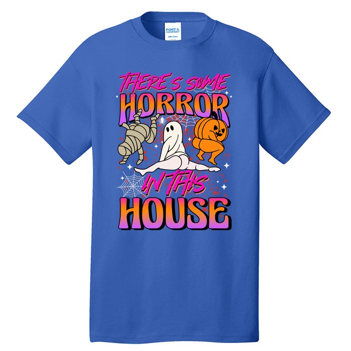 Theres Some Horrors In This House Ghost Pumpkin Halloween Gift Tall T-Shirt