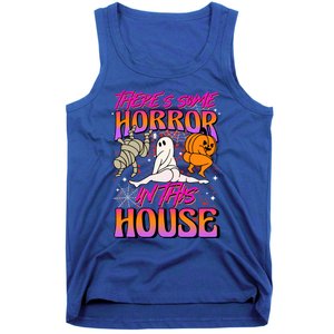 Theres Some Horrors In This House Ghost Pumpkin Halloween Gift Tank Top