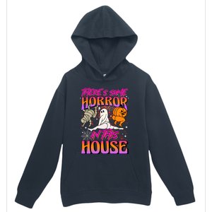 Theres Some Horrors In This House Ghost Pumpkin Halloween Gift Urban Pullover Hoodie