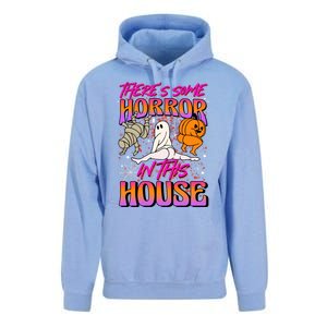 Theres Some Horrors In This House Ghost Pumpkin Halloween Gift Unisex Surf Hoodie