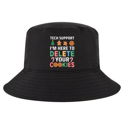 Tech Support Here To Delete Cookies Xmas Christmas Cool Comfort Performance Bucket Hat