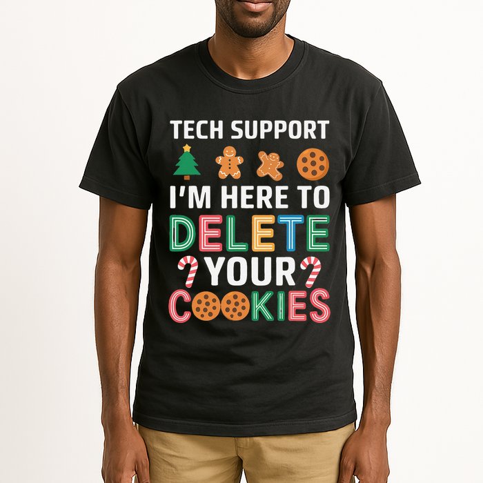Tech Support Here To Delete Cookies Xmas Christmas Tall T-Shirt