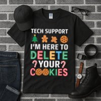 Tech Support Here To Delete Cookies Xmas Christmas Tall T-Shirt