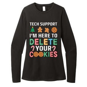 Tech Support Here To Delete Cookies Xmas Christmas Womens CVC Long Sleeve Shirt