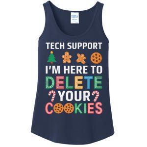 Tech Support Here To Delete Cookies Xmas Christmas Ladies Essential Tank