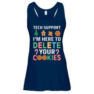 Tech Support Here To Delete Cookies Xmas Christmas Ladies Essential Flowy Tank