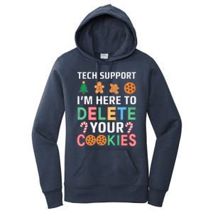 Tech Support Here To Delete Cookies Xmas Christmas Women's Pullover Hoodie