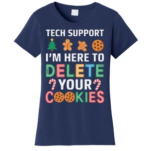 Tech Support Here To Delete Cookies Xmas Christmas Women's T-Shirt