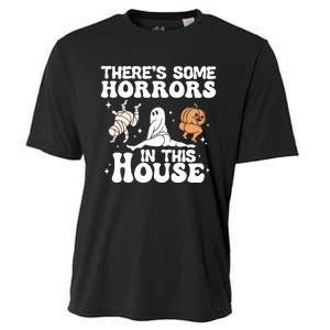 There’s Some Horrors In This House Funny Halloween Cooling Performance Crew T-Shirt