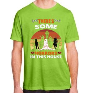 Theres Some Horrors In This House Funny Retro Halloween Adult ChromaSoft Performance T-Shirt