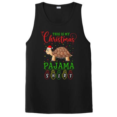 Turtle Santa Hat Xmas Light This Is My Christmas Pajama Meaningful Gift PosiCharge Competitor Tank