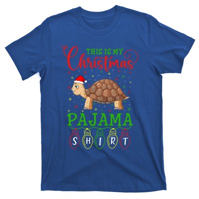 Turtle Santa Hat Xmas Light This Is My Christmas Pajama Meaningful Gift T-Shirt