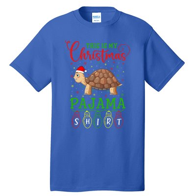 Turtle Santa Hat Xmas Light This Is My Christmas Pajama Meaningful Gift Tall T-Shirt