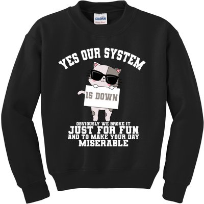 Tech Support Help Desk Information Technology Call Center Kids Sweatshirt