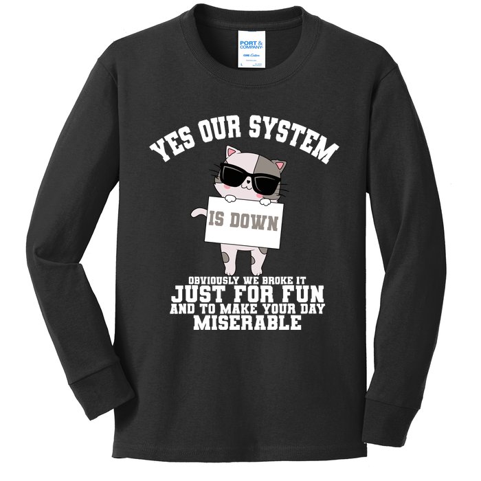 Tech Support Help Desk Information Technology Call Center Kids Long Sleeve Shirt