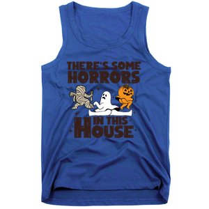 Theres Some Horrors In This House Halloween Ghost Pumpkin Gift Tank Top