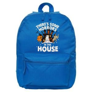 Theres Some Horrors In This House Ghost Halloween Funny 16 in Basic Backpack