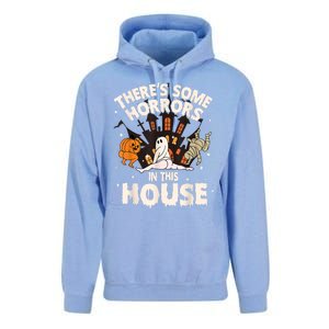 Theres Some Horrors In This House Ghost Halloween Funny Unisex Surf Hoodie