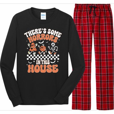 Theres Some Horrors In This House Ghost Pumpkin Halloween Long Sleeve Pajama Set