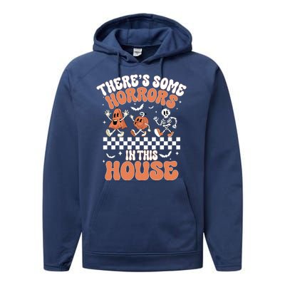 Theres Some Horrors In This House Ghost Pumpkin Halloween Performance Fleece Hoodie