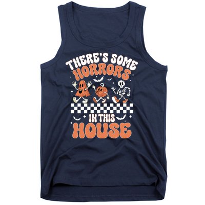 Theres Some Horrors In This House Ghost Pumpkin Halloween Tank Top