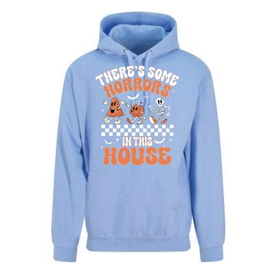 Theres Some Horrors In This House Ghost Pumpkin Halloween Unisex Surf Hoodie