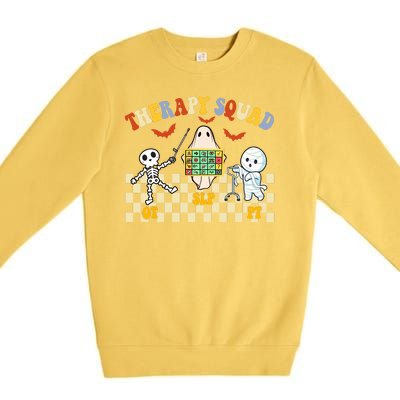 Therapy Squad Halloween Slp Ot Pt Team Premium Crewneck Sweatshirt