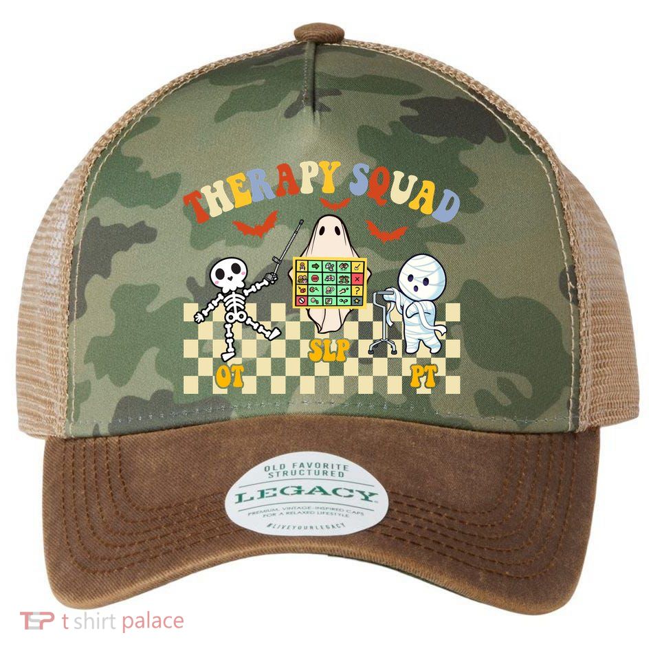Therapy Squad Halloween Slp Ot Pt Team Legacy Tie Dye Trucker Hat