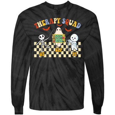 Therapy Squad Halloween Slp Ot Pt Team Tie-Dye Long Sleeve Shirt