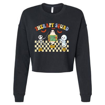 Therapy Squad Halloween Slp Ot Pt Team Cropped Pullover Crew