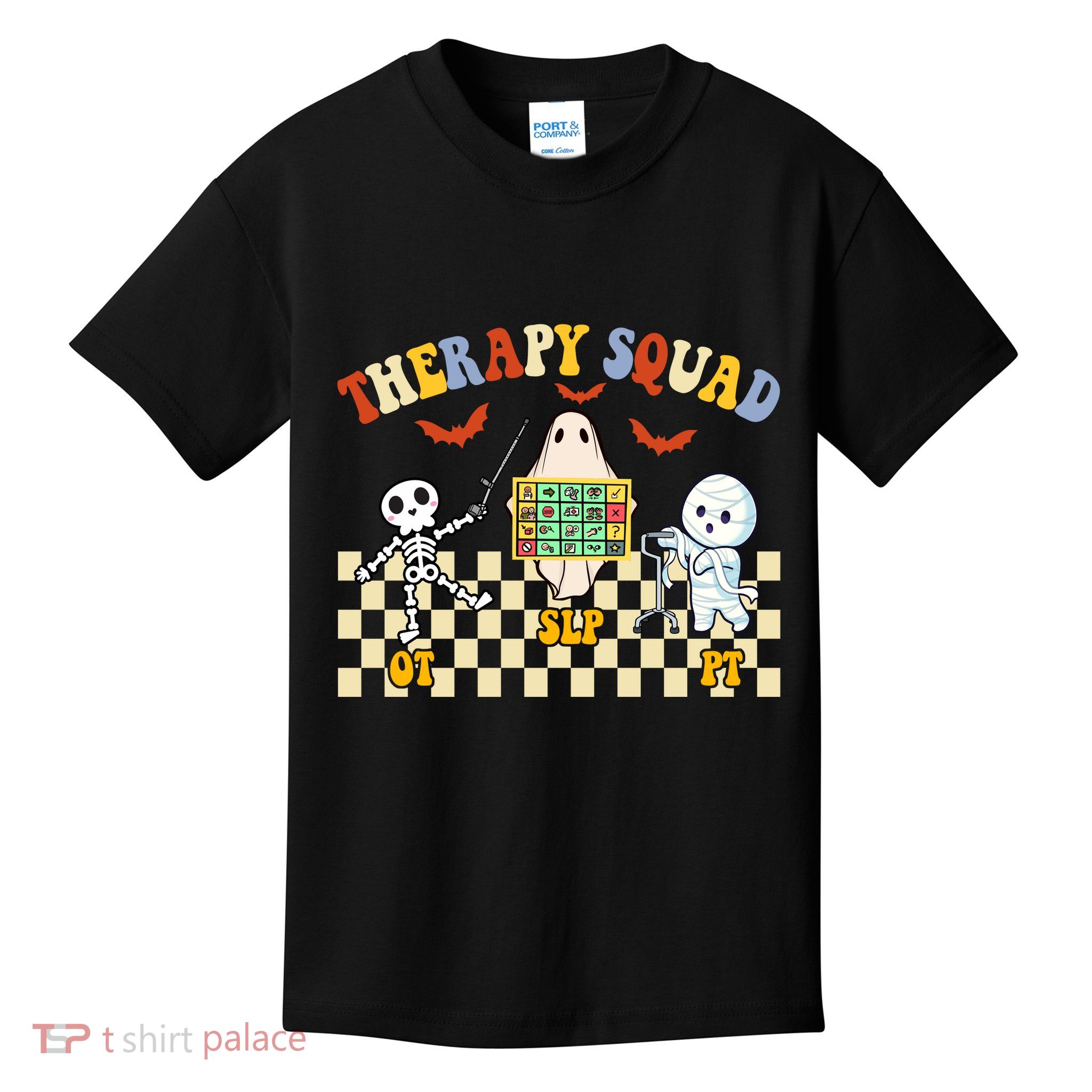 Therapy Squad Halloween Slp Ot Pt Team Kids T-Shirt