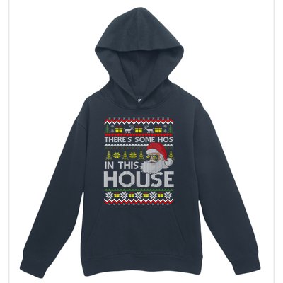 Theres Some Hos In This House Inappropriate Christmas Santa Gift Urban Pullover Hoodie