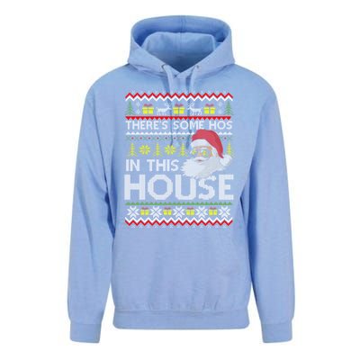 Theres Some Hos In This House Inappropriate Christmas Santa Gift Unisex Surf Hoodie