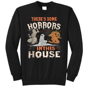 Theres Some Horrors In This House Halloween Pumpkin Ghost Trending Design Sweatshirt