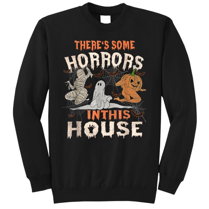 Theres Some Horrors In This House Halloween Pumpkin Ghost Trending Design Sweatshirt