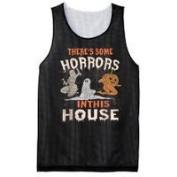 Theres Some Horrors In This House Halloween Pumpkin Ghost Trending Design Mesh Reversible Basketball Jersey Tank