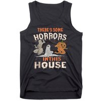 Theres Some Horrors In This House Halloween Pumpkin Ghost Trending Design Tank Top