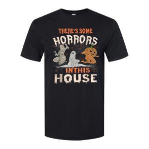 Theres Some Horrors In This House Halloween Pumpkin Ghost Trending Design Softstyle CVC T-Shirt