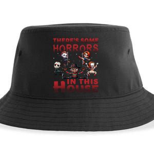 ThereS Some Horrors In This House Funny Horror Characters Gift Sustainable Bucket Hat