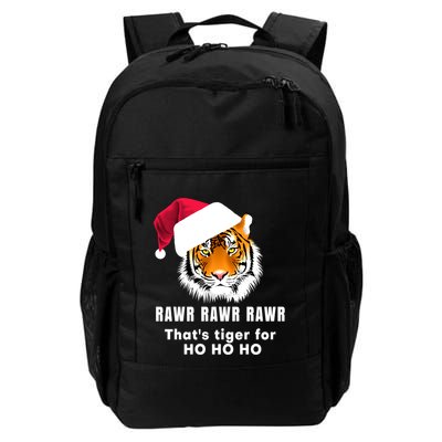 Tiger Santa Hat Rawr Rawr Rawr That's Tiger For Ho Ho Ho Cute Gift Backpack