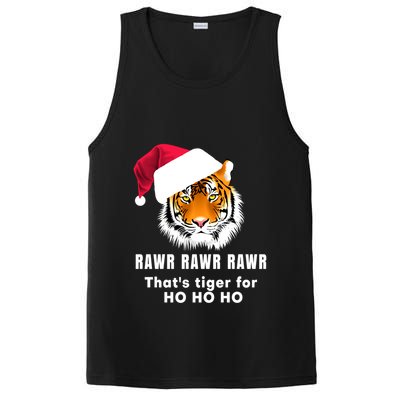 Tiger Santa Hat Rawr Rawr Rawr That's Tiger For Ho Ho Ho Cute Gift PosiCharge Competitor Tank