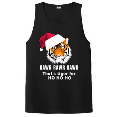 Tiger Santa Hat Rawr Rawr Rawr That's Tiger For Ho Ho Ho Cute Gift PosiCharge Competitor Tank