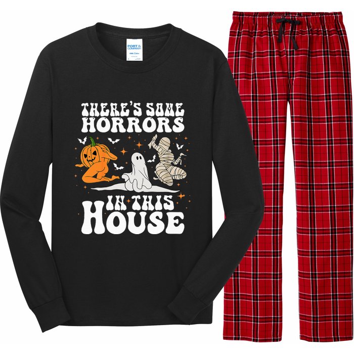 Theres Some Horrors In This House Halloween Spooky Season Long Sleeve Pajama Set